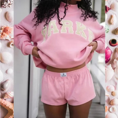 Women's Oversized Graphic Sweater with Crew Neck