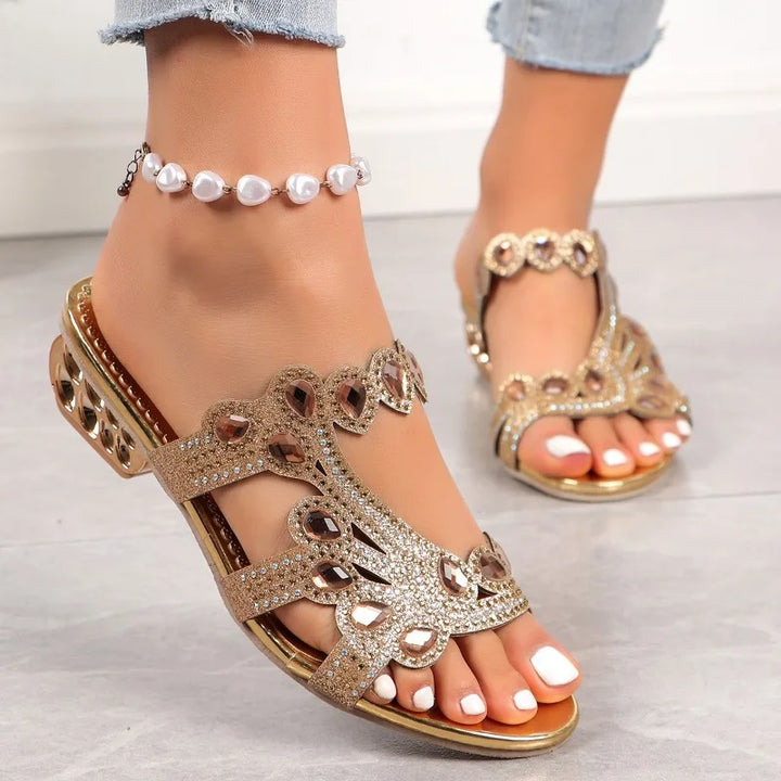 Women's Open Toe Sandals with Decorative Straps