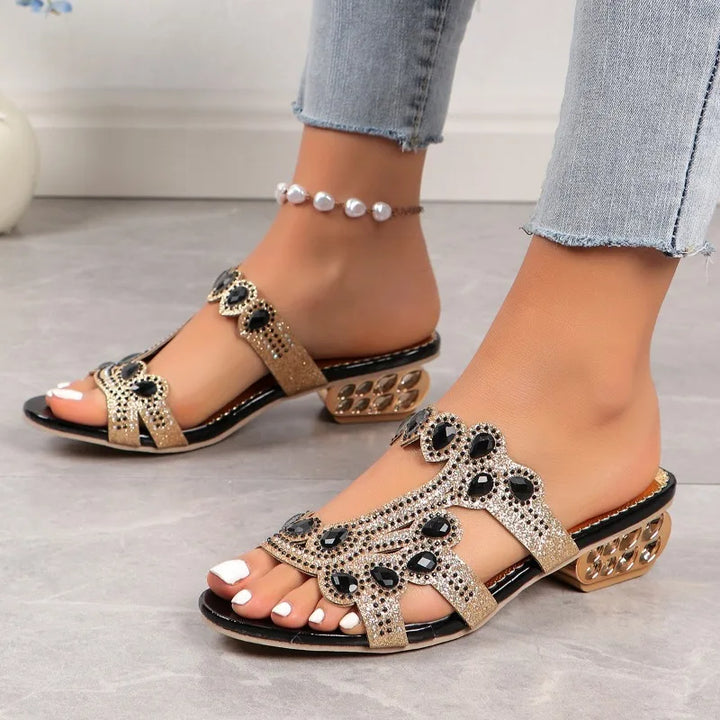 Women's Open Toe Sandals with Decorative Straps