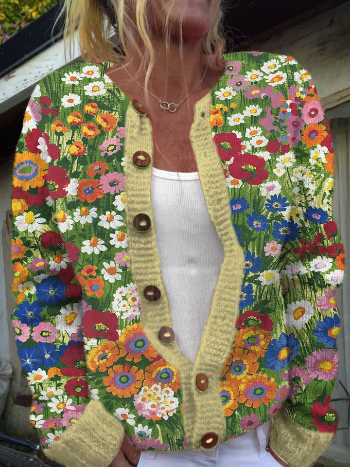 Cardigan for Women | Button Front Patterned