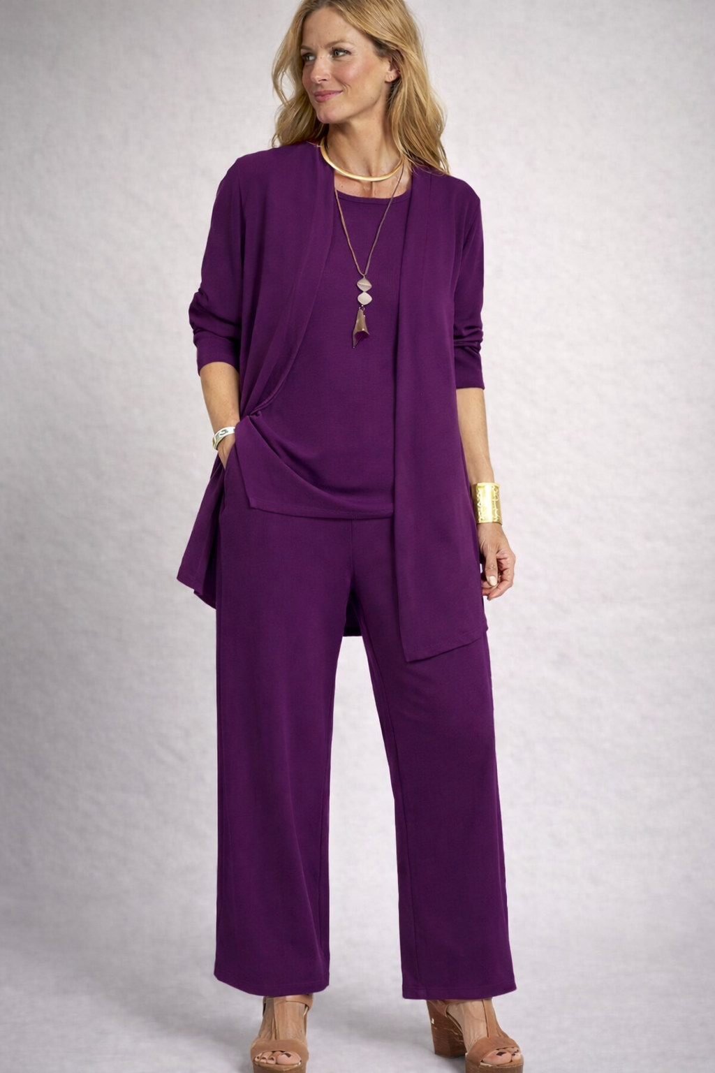 StylebySassy | Women's 3-Piece Set with Cardigan and Wide Pants
