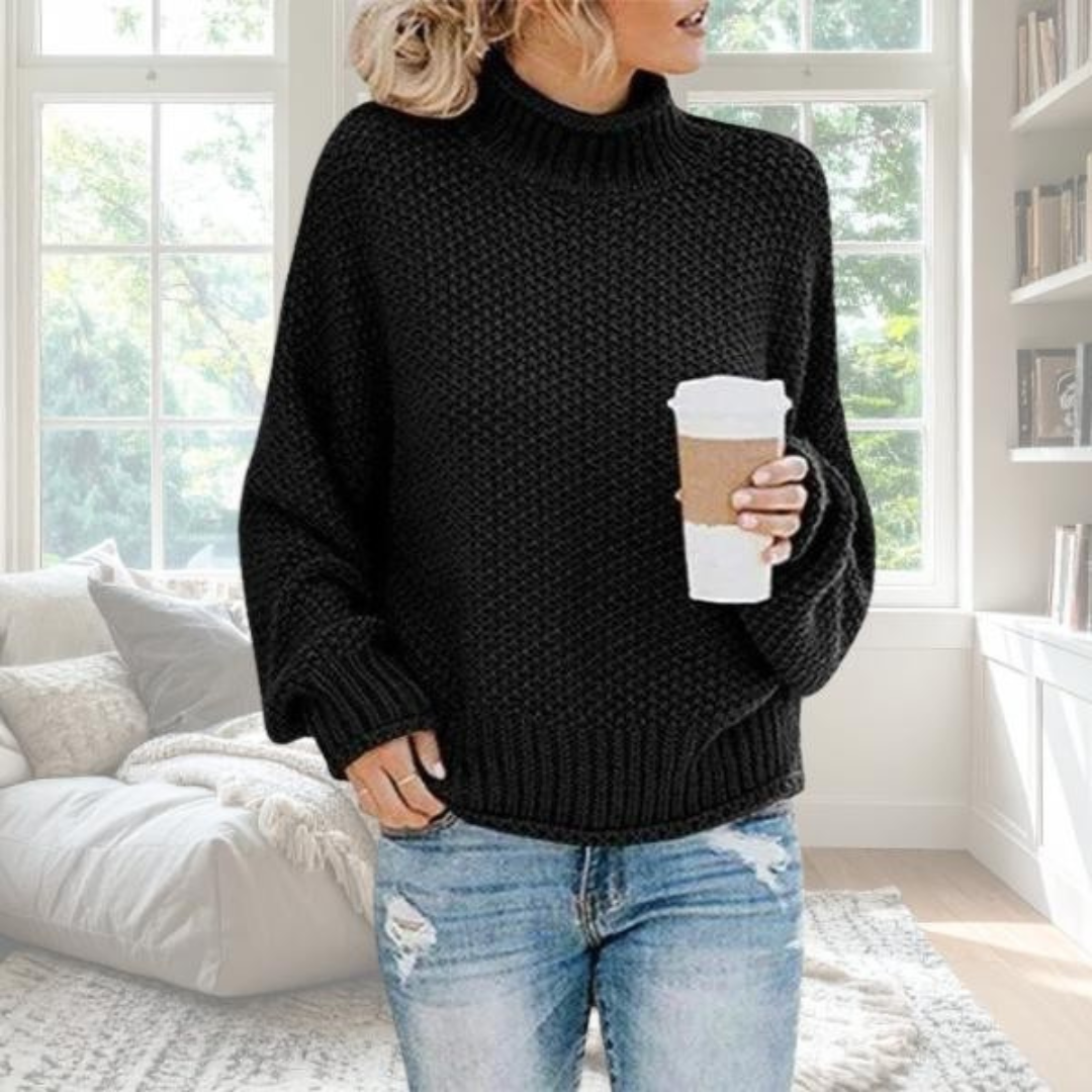 Women's Sweater | Textured High Neck