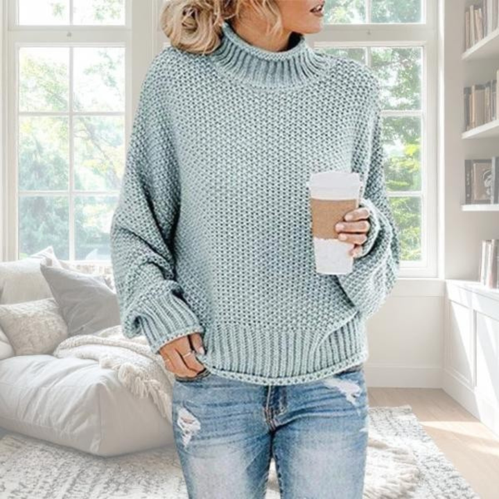 Women's Sweater | Textured High Neck