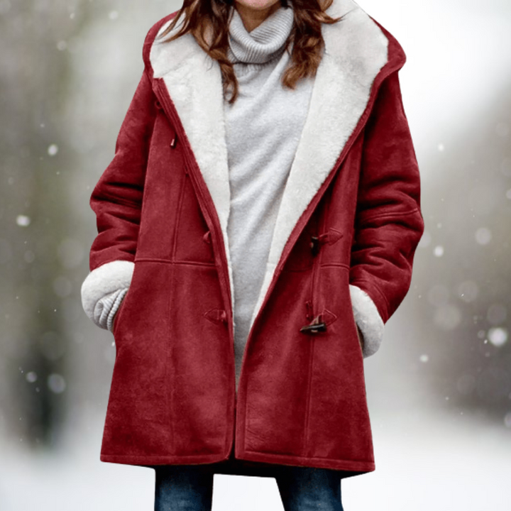 Women's Longline Coat Wide Collar Zipper