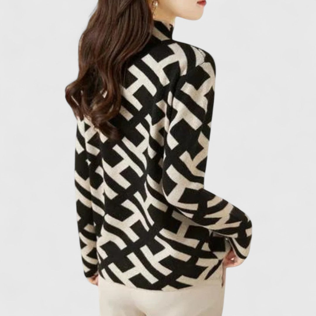 Women's Sweater | Relaxed Fit Geometric Pattern