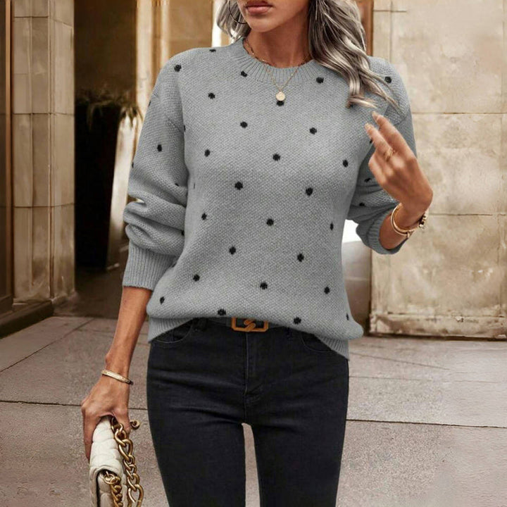 Women's Sweater | Round Neck Dotted Pattern