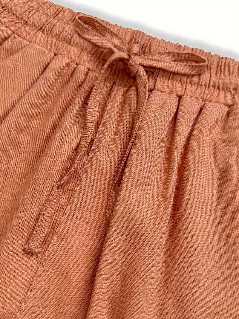 Women's Wide Leg Pants with Drawstring Waist Pull-On