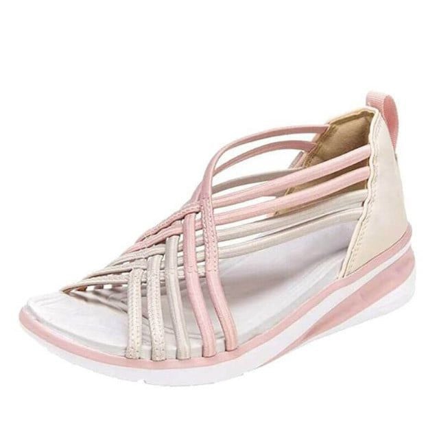 Women's Strappy Open Toe Sandals with Flat Sole