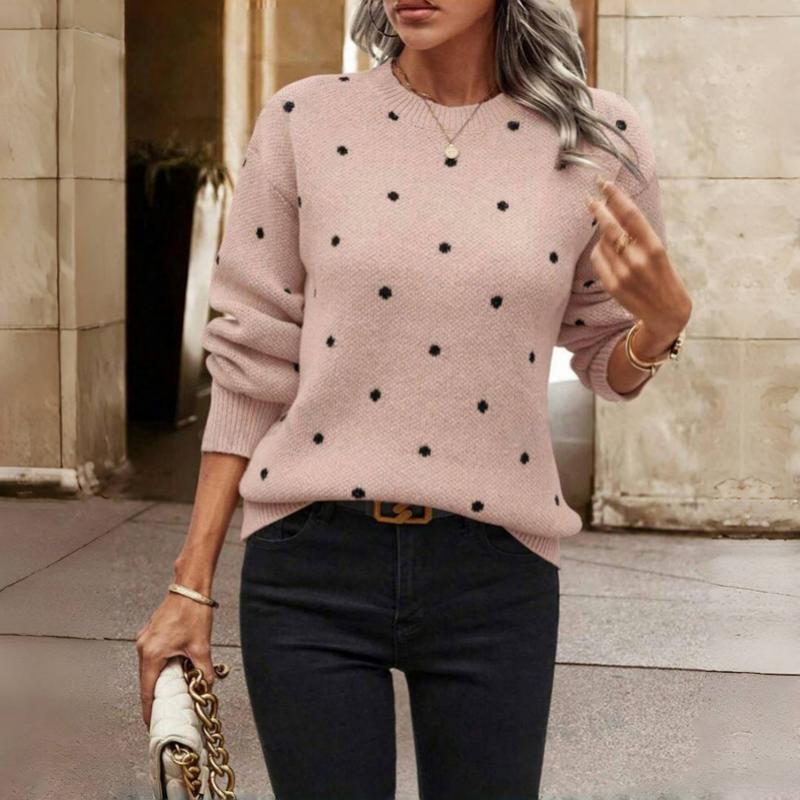 Women's Sweater | Round Neck Dotted Pattern