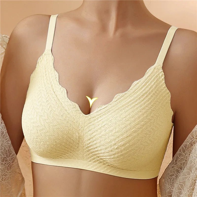 Women's Wireless Seamless Push-Up Bra with V-Neck
