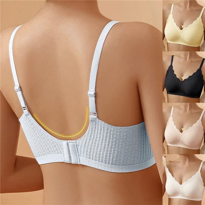 Women's Wireless Seamless Push-Up Bra with V-Neck