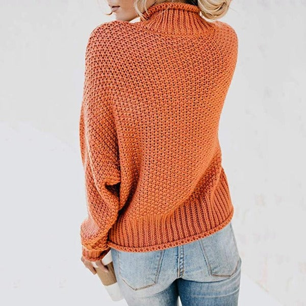 Women's Sweater | Textured High Neck