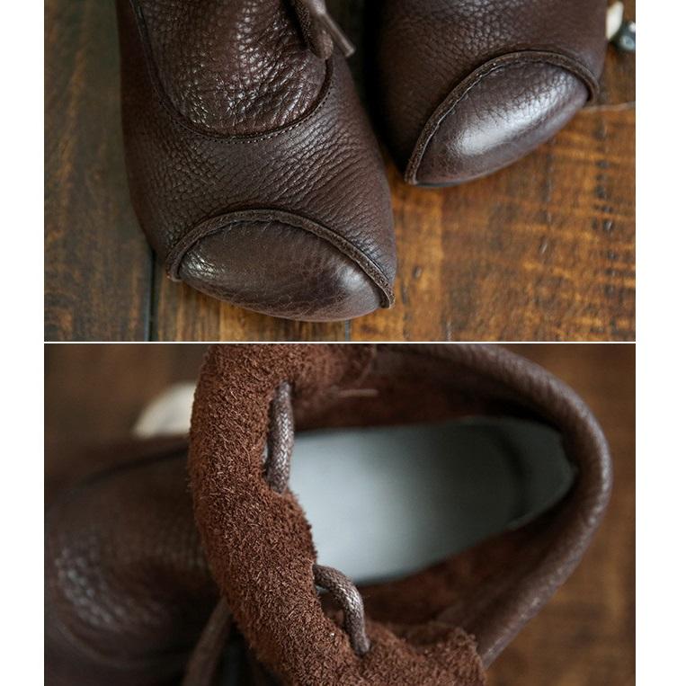 Women's Lace-Up Ankle Boots with Closed Rounded Toe