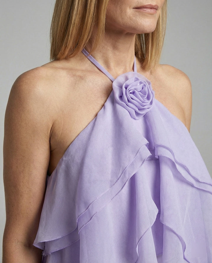 Women's summer dress short with ruffles