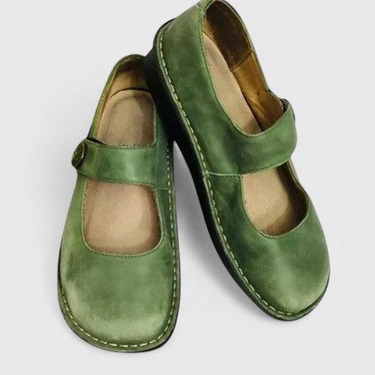 Women's Mary Jane Shoes with Stitched Sole Detail