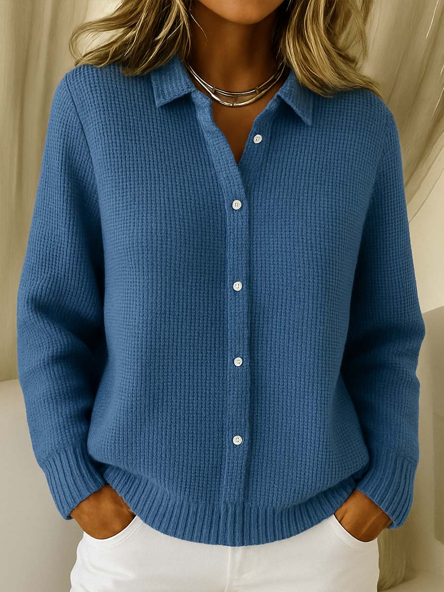 Women's Sweater | Collared Button-Front