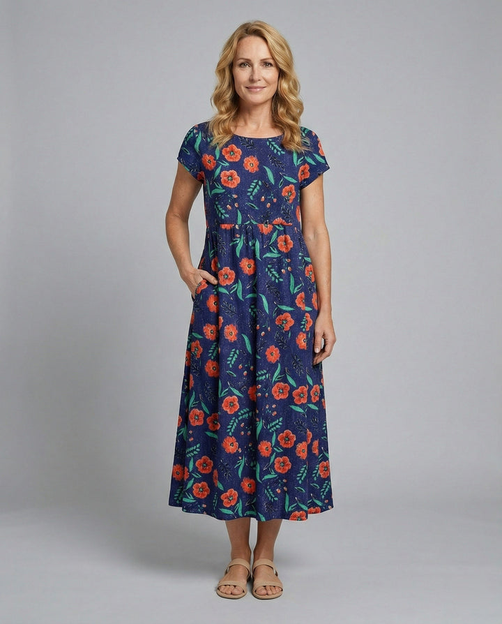 Women's Maxi Dress Patchwork A-Line