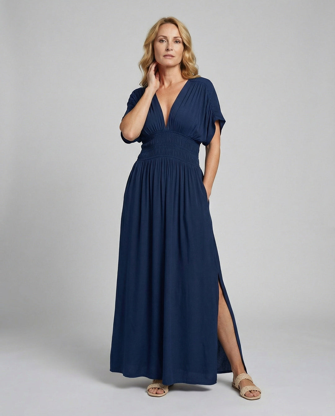 Women's Maxi Dress Summer V-Neck Slit