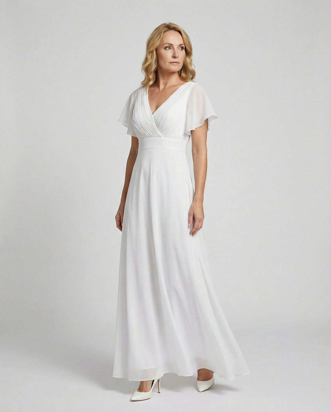 Ladies Max Dress Chiffon elegant pleated