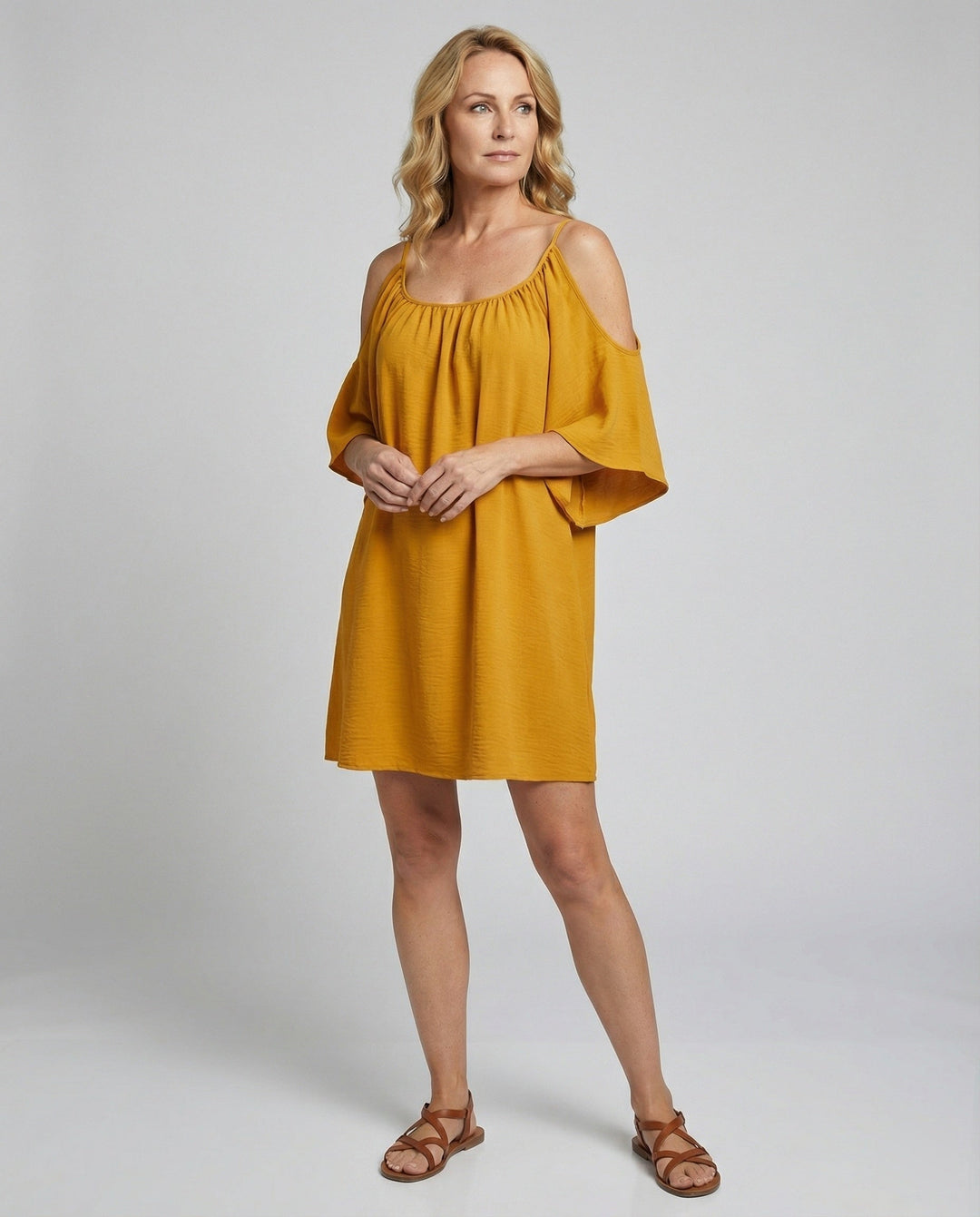Women's summer dress off-shoulder airy