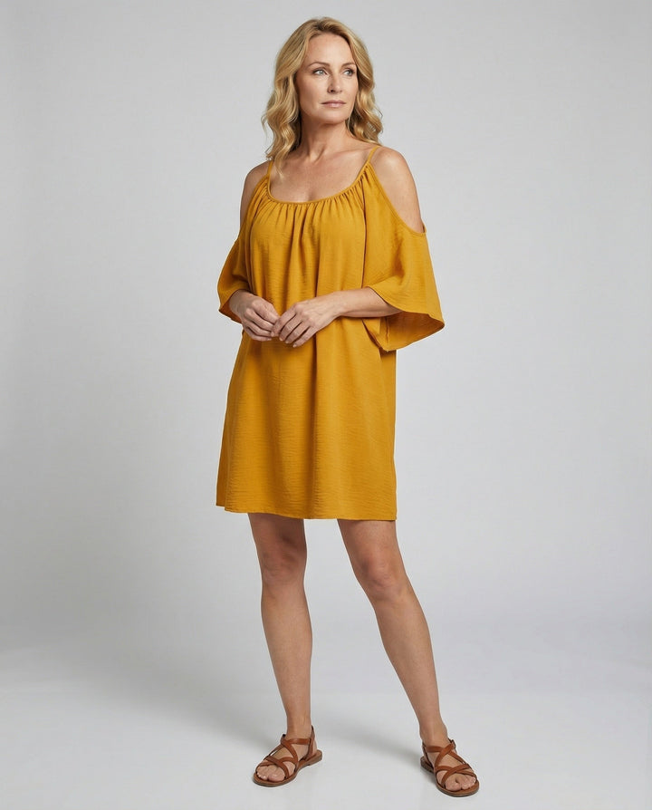 Women's summer dress off-shoulder airy