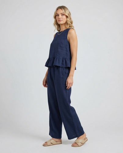 Ladies Two-Piece Set Ruffle Top & Palazzo Pants