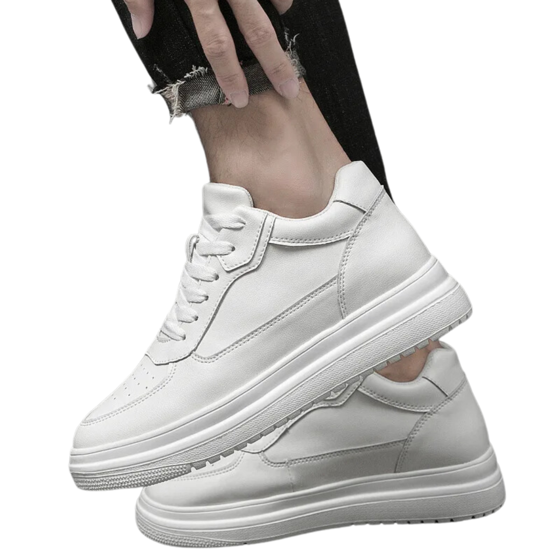 Women's Platform Sneakers with Lace-Up Closure and Textured Sole