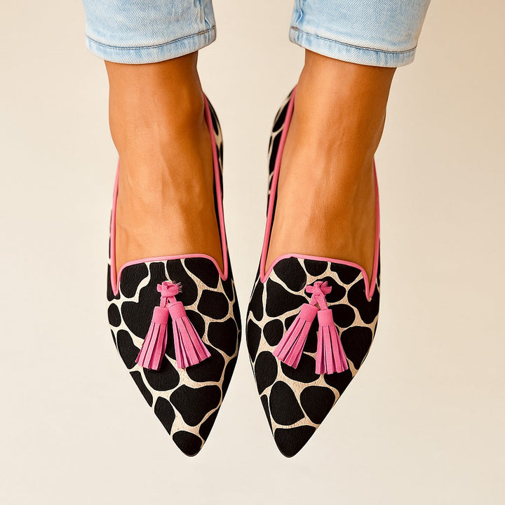 Loafers for Women | Patterned Tassel Front