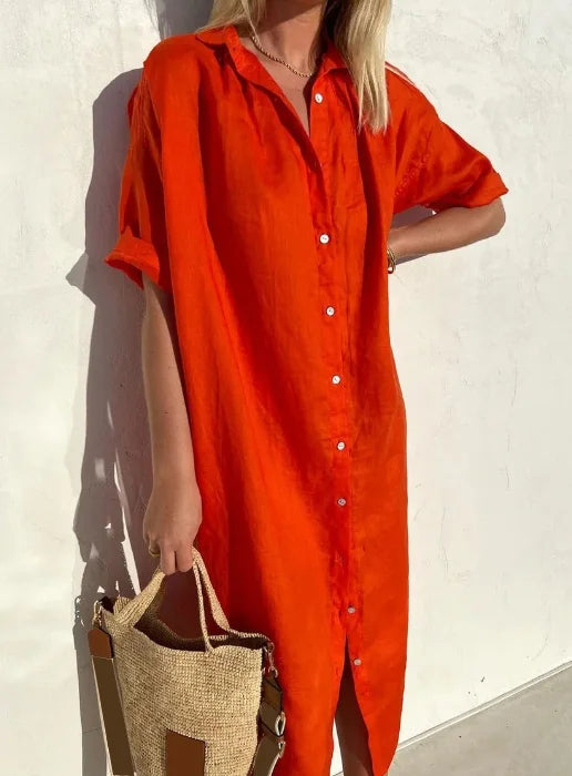 StylebySassy | Linen Shirt Dress