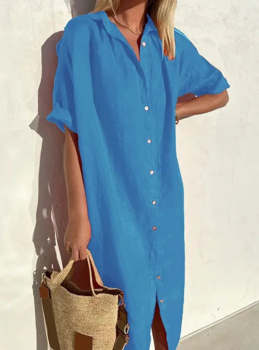StylebySassy | Linen Shirt Dress