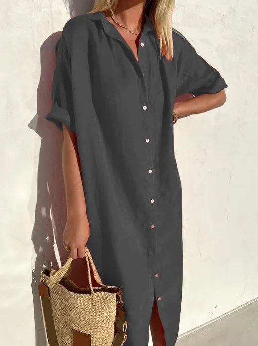 StylebySassy | Linen Shirt Dress
