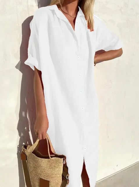 StylebySassy | Linen Shirt Dress