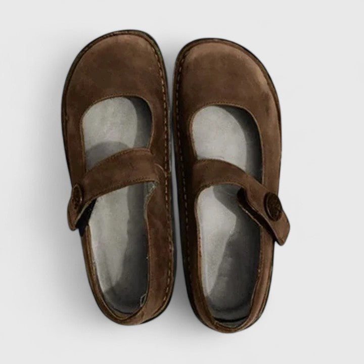 Women's Mary Jane Shoes with Stitched Sole Detail