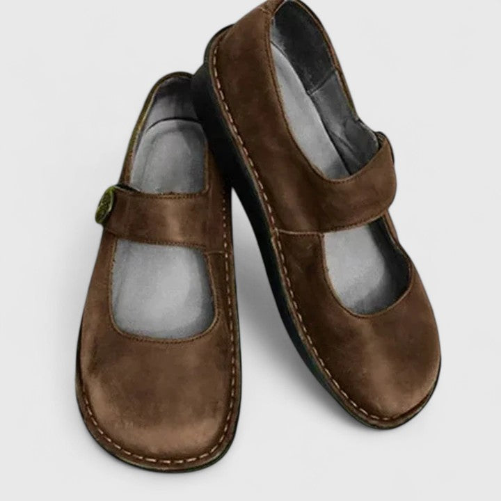 Women's Mary Jane Shoes with Stitched Sole Detail