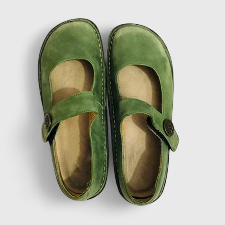 Women's Mary Jane Shoes with Stitched Sole Detail