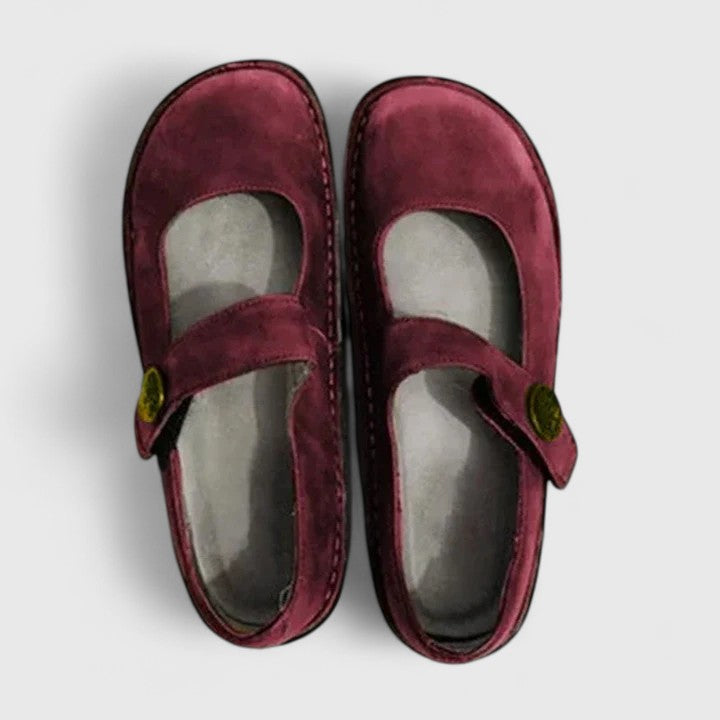 Women's Mary Jane Shoes with Stitched Sole Detail