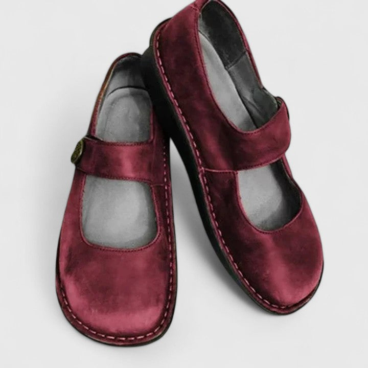 Women's Mary Jane Shoes with Stitched Sole Detail