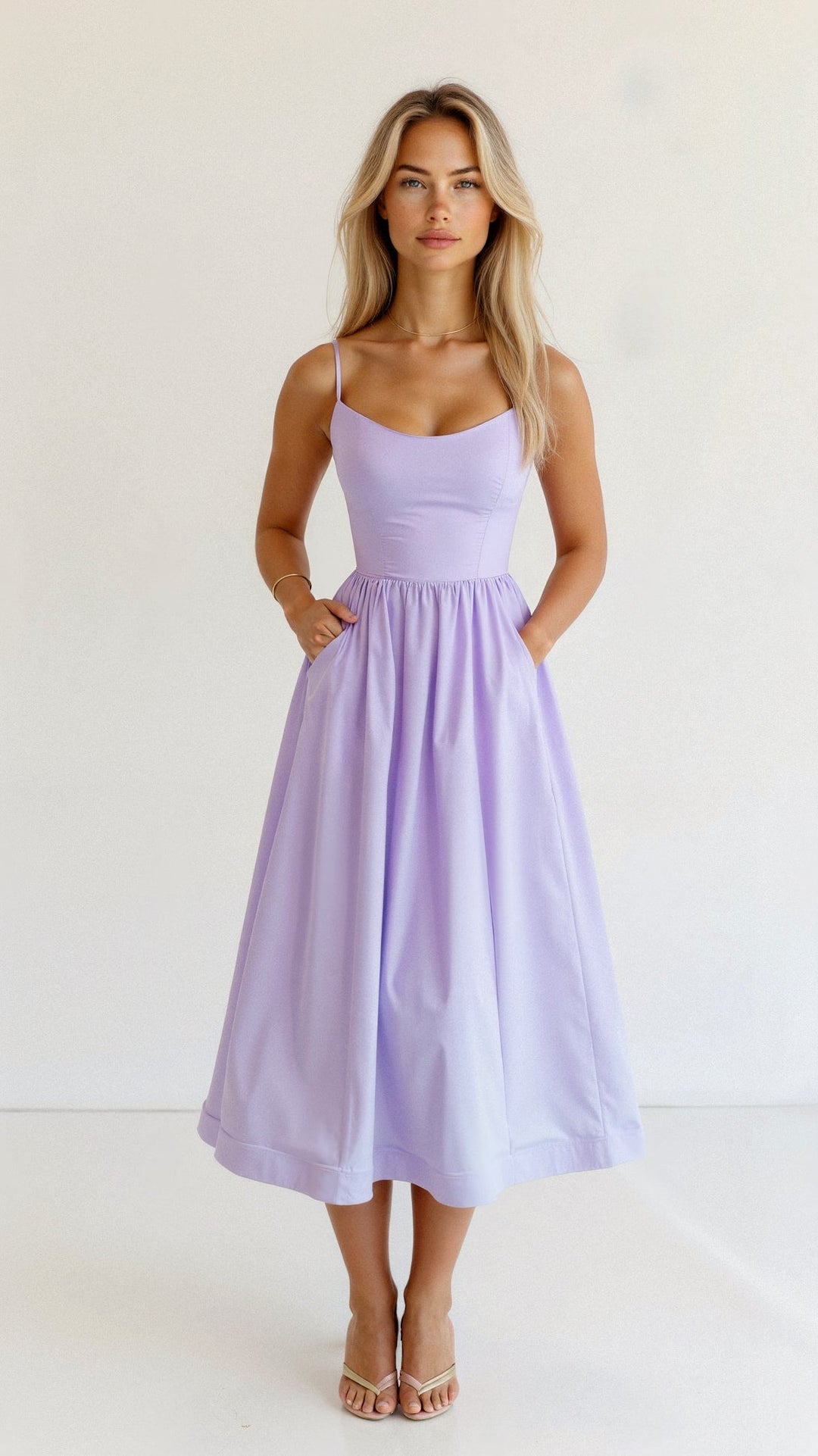 StylebySassy | Elegant Sleeveless Midi Dress for Women