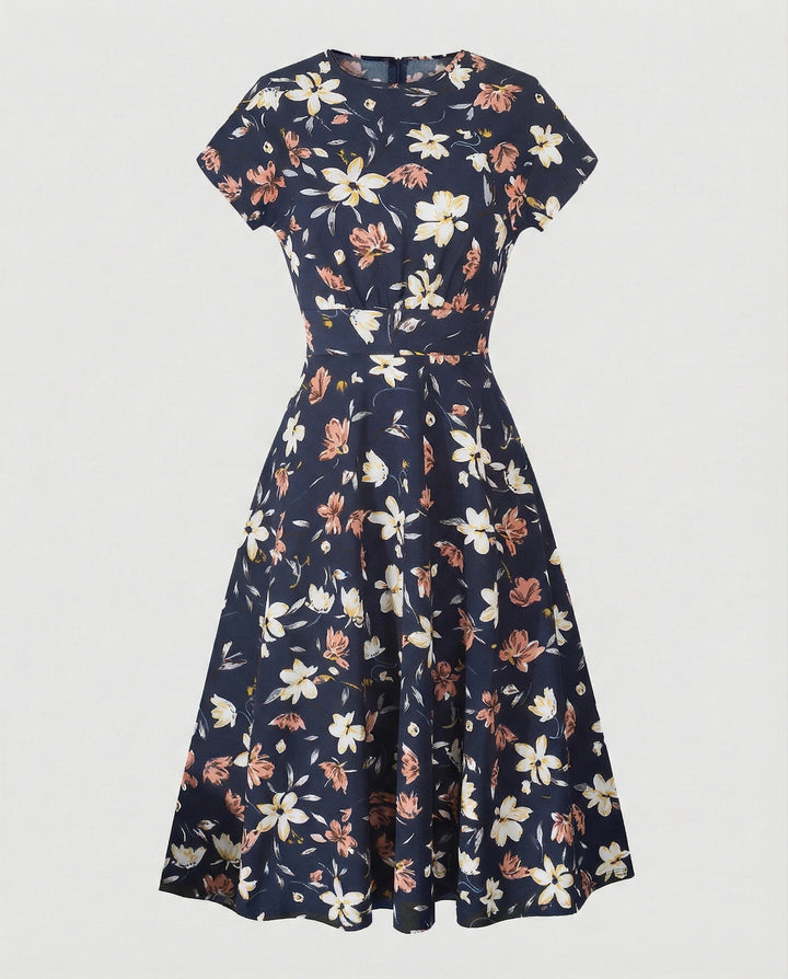 Women Flower Dress Midi Dress Floral