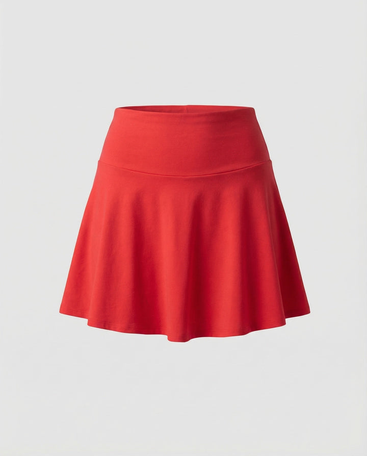 Women's high-waisted swim skort with side pocket