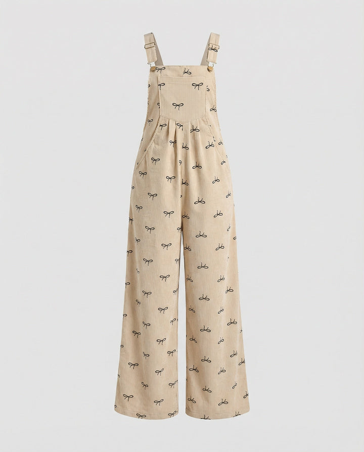 Women's Corduroy Overalls Print