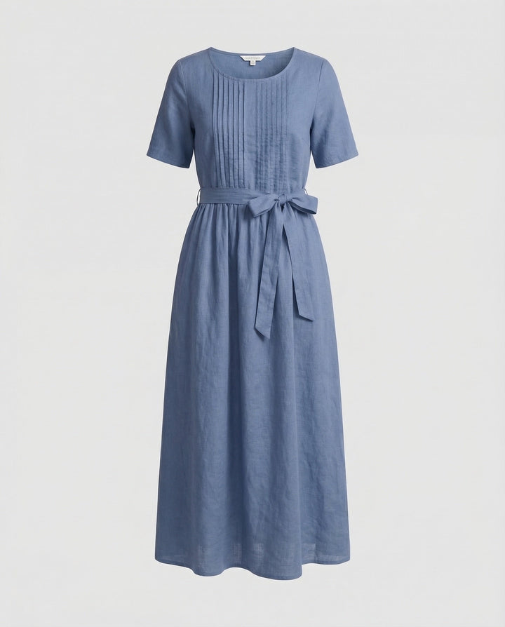 Women Linen Maxi Dress Belt
