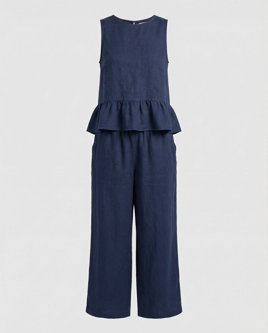 Ladies Two-Piece Set Ruffle Top & Palazzo Pants