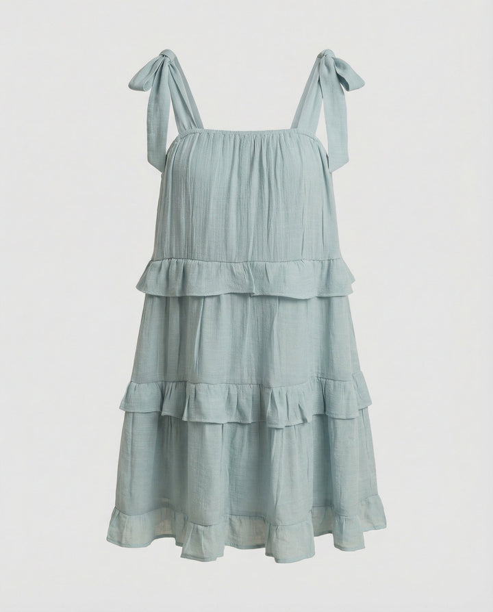 Leisure Dress Summer Women Tiered Dress