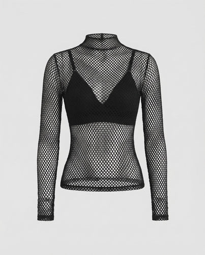 Women's Fishing Net Long Sleeve Thumb Openings