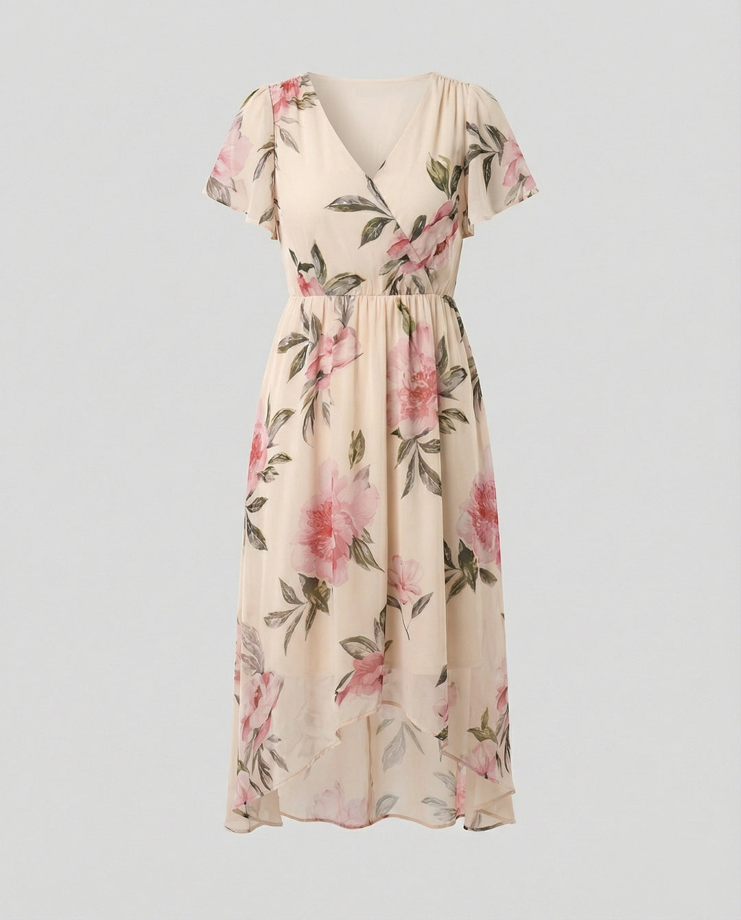 Casual dress women chiffon high low