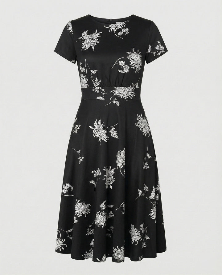 Women Flower Dress Midi Dress Floral