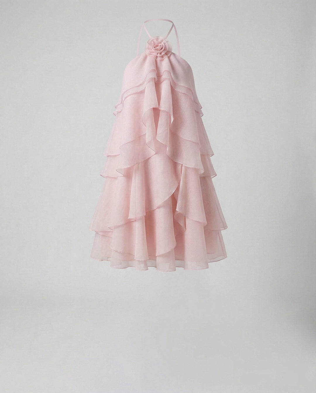 Women's summer dress short with ruffles