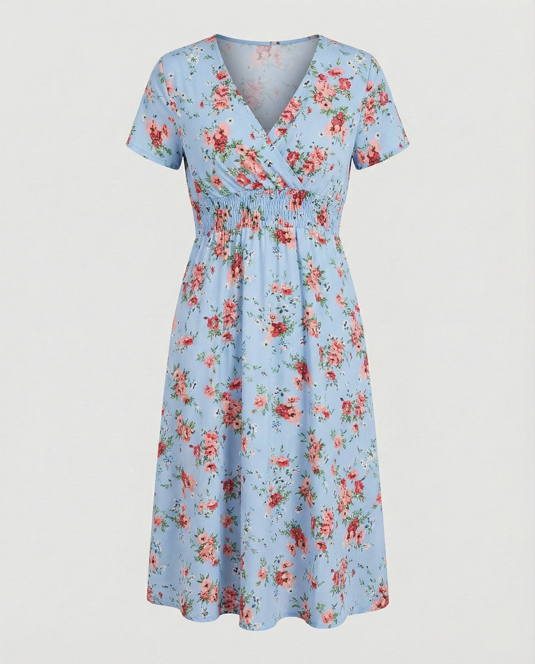 Women’s midi dress smocked waist
