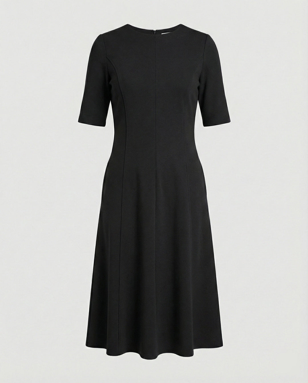 Ladies Midi Dress Elegant Half Sleeve